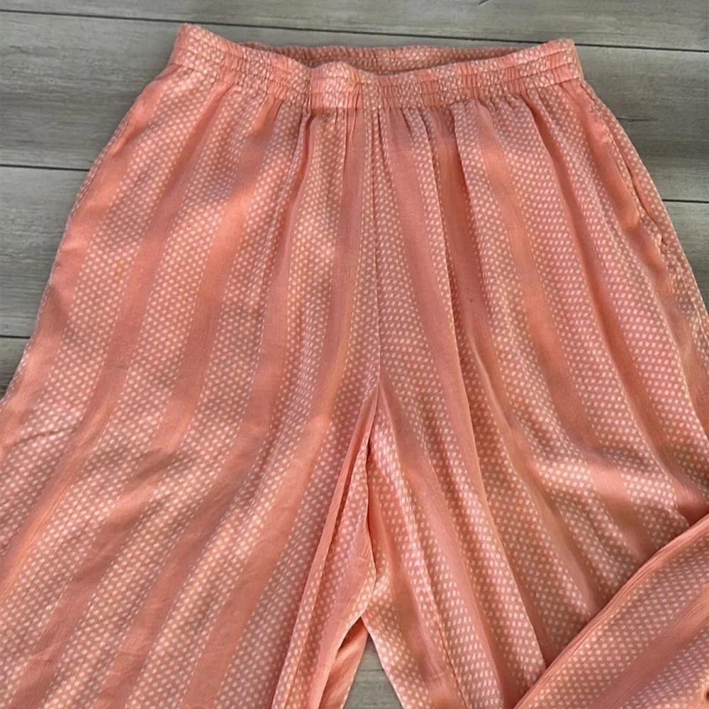 Anthropologie Maeve Peach Wide-Leg Pants size small
